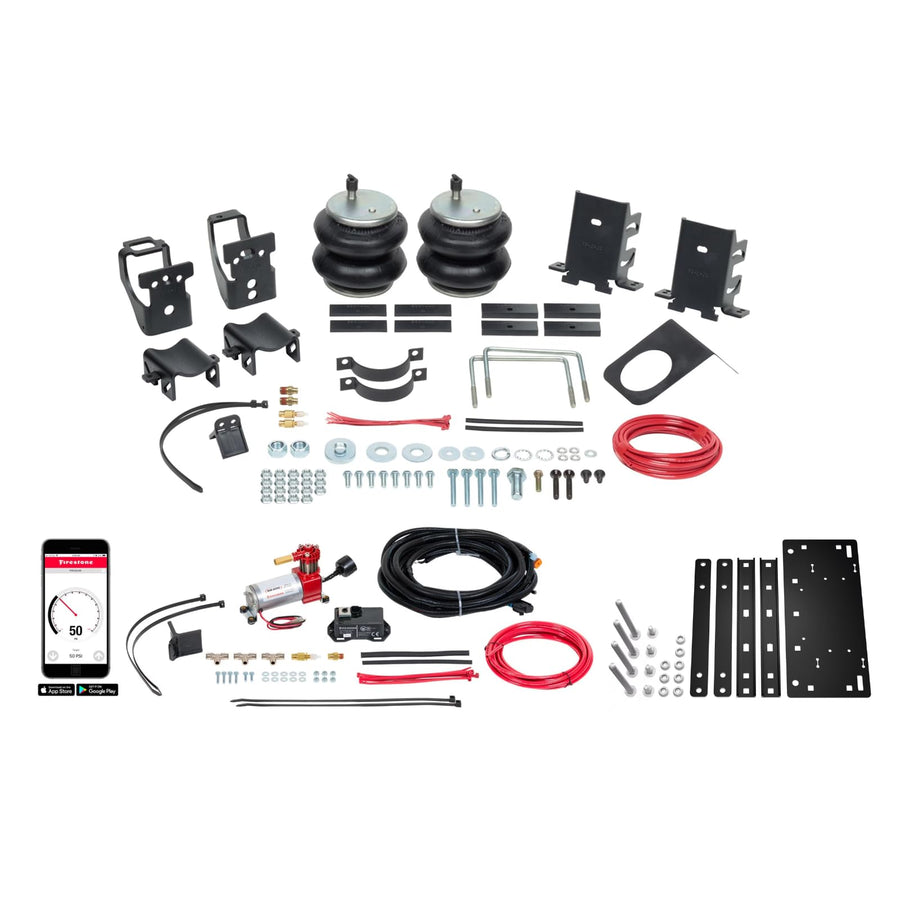 Firestone 2866 Airide All-In-One Wireless Rear Air Spring Kit fits 2011-2016 F250 F350 & 2011-2013 F450 | Up to 5,000 lbs Load Capacity | 5-100 PSI | Easy Installation