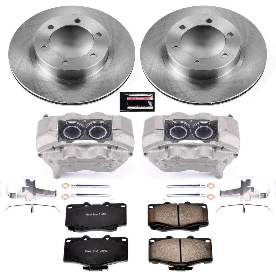 Power Stop KCOE1236 Replacement Front Stock Brake Kit with OE Calipers For Toyota 4Runner 1995-2002, Toyota Tacoma 2004 [Model Specific]