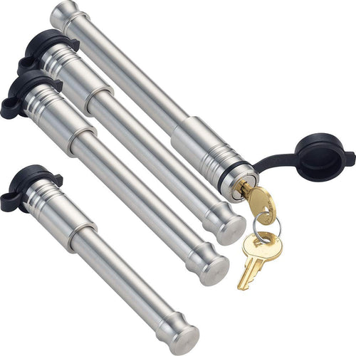 Security InfiniteRule 61775 | 4 Pack Mixed 2.5, Keyed Alike, Hitch Locks for B&W 2" & 2.5" Tow and Stow 10K LB & 18K LB - Includes Receiver Lock for 2.0" Or 2.5" Receiver