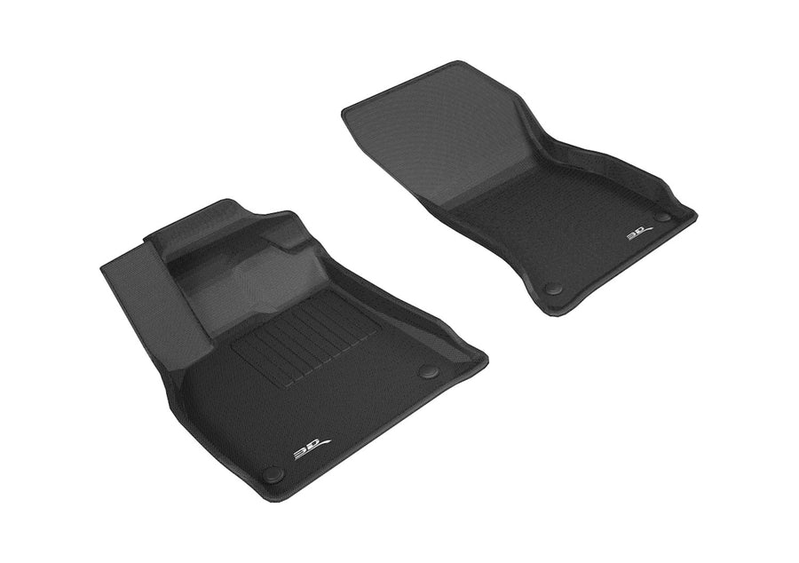 3D MAXpider Kagu Custom Fit Floor Mat (Black) Compatible with Audi Q5/SQ5 (FY/80A) 2018-2026/Q5/SQ5 Sportback 2022-2026/Q5 PHEV 2021-2026 - Front Row