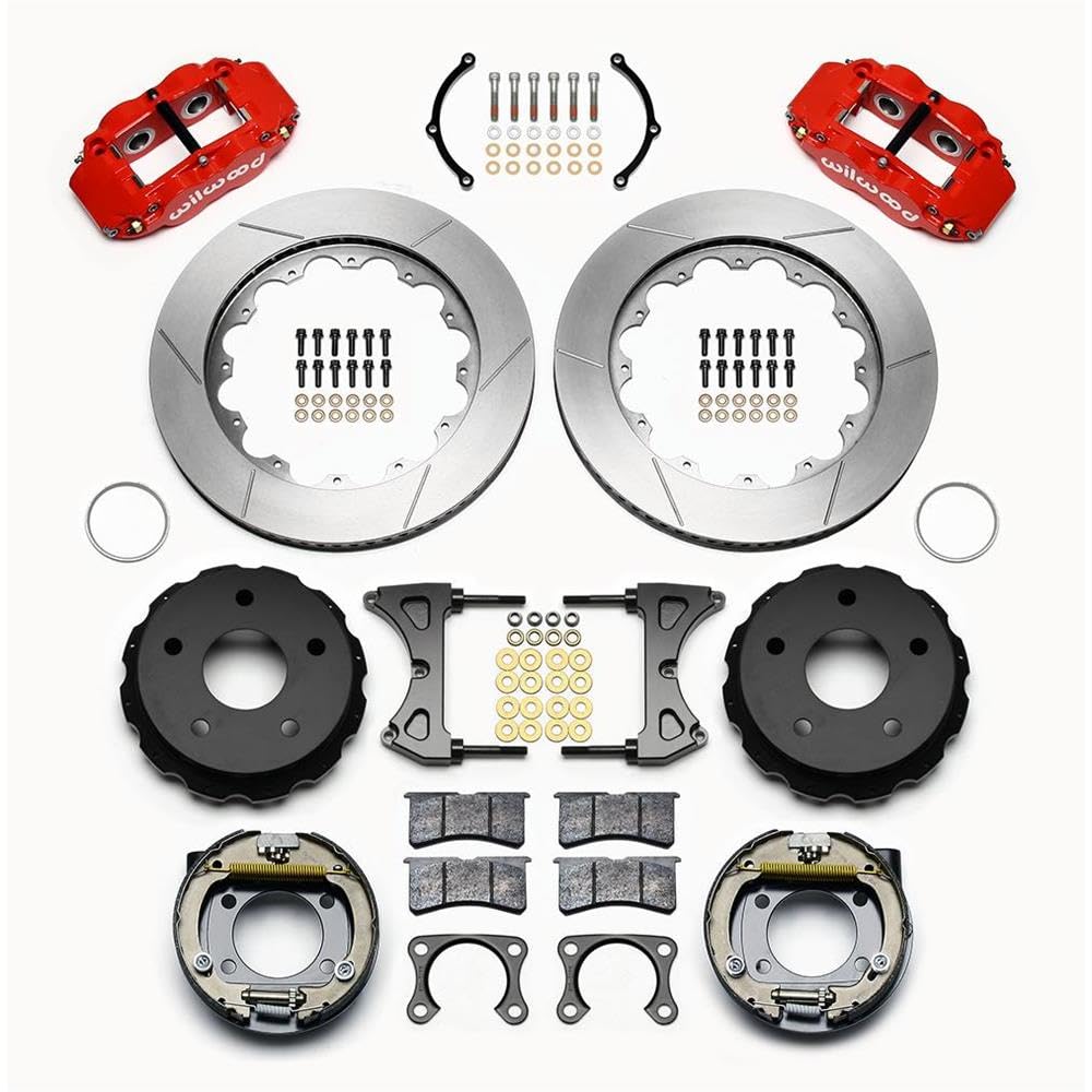 Rear P-Brk Kit FNSL4R, 14.00", Red