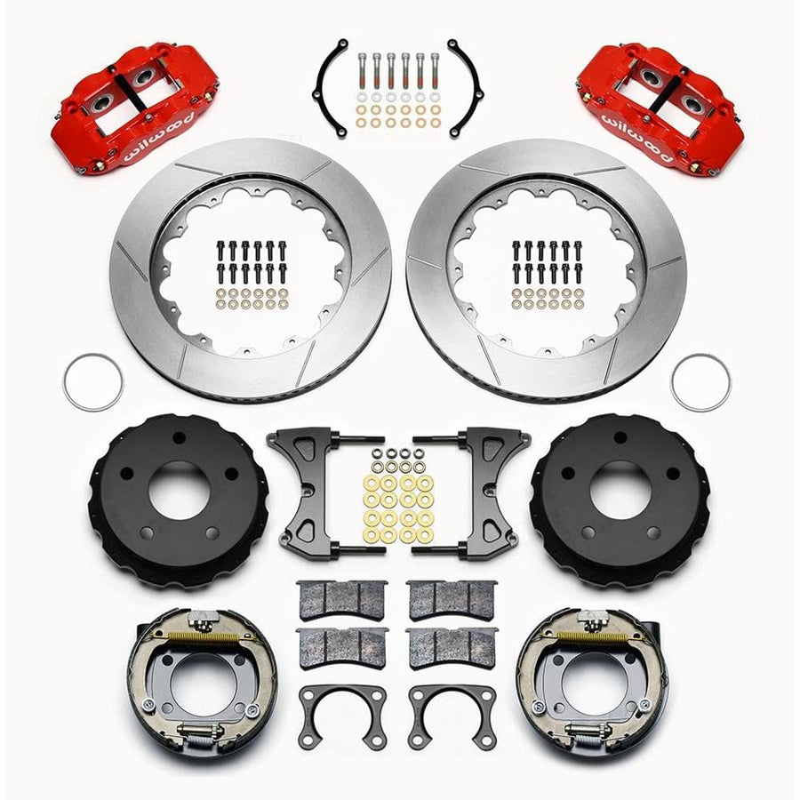 Rear P-Brk Kit FNSL4R, 14.00", Red