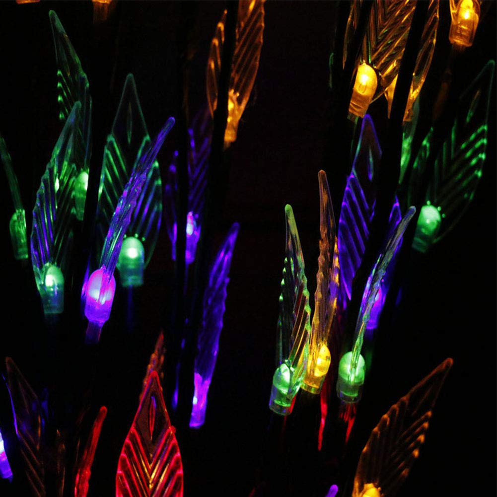 Durable Energy Saving Grass Simulation Leaf Branch Sun Outdoor Garden Light