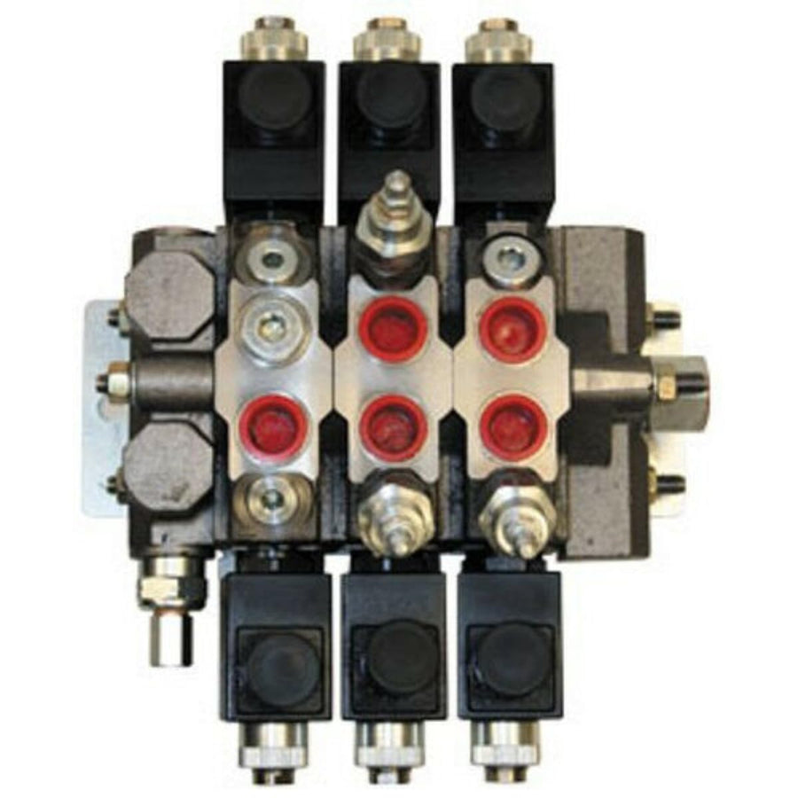 3-Way/4-Way Electric Sectional Valve 2-Reliefs/3-Way 1-Relief/3-Way 1-Relief/PB