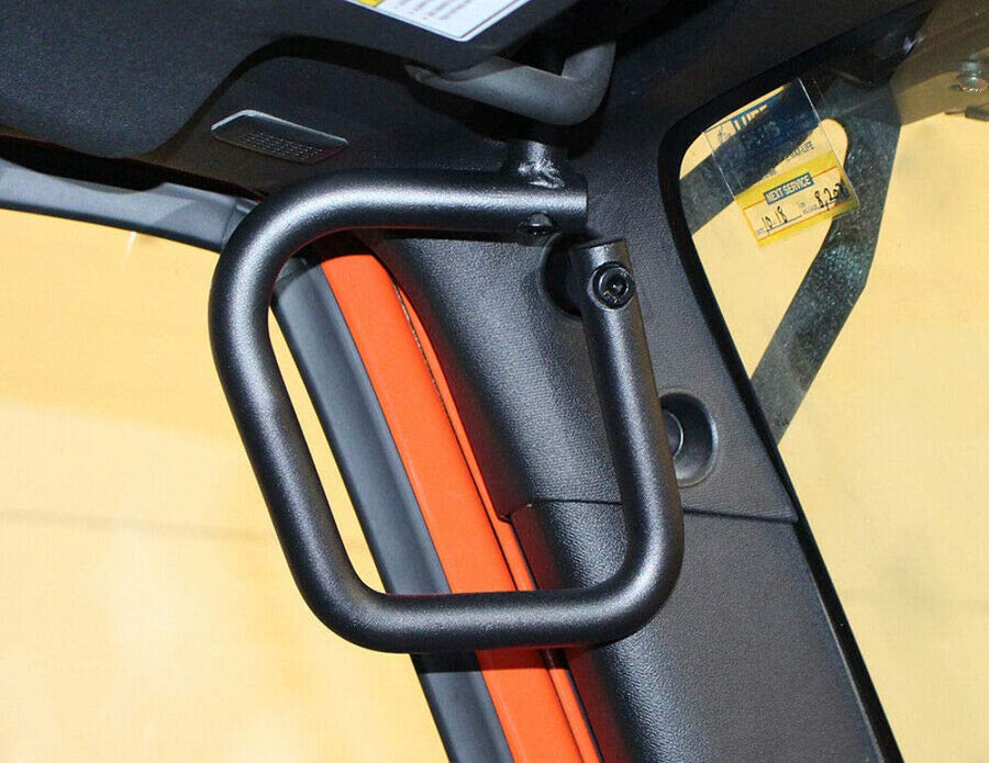Fishbone Jeep Offroad JK Grab Handles Front 07-17 Wrangler JK 2/4 Door Steel Black Textured Powdercoat