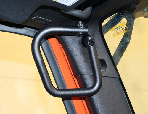 Fishbone Jeep Offroad JK Grab Handles Front 07-17 Wrangler JK 2/4 Door Steel Black Textured Powdercoat