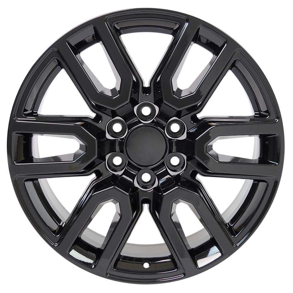 Black Wheel OE Wheels LLC CV36-20090-6550-24B Painted (20 x 9. inches /6 x 139 mm, 24 mm Offset)