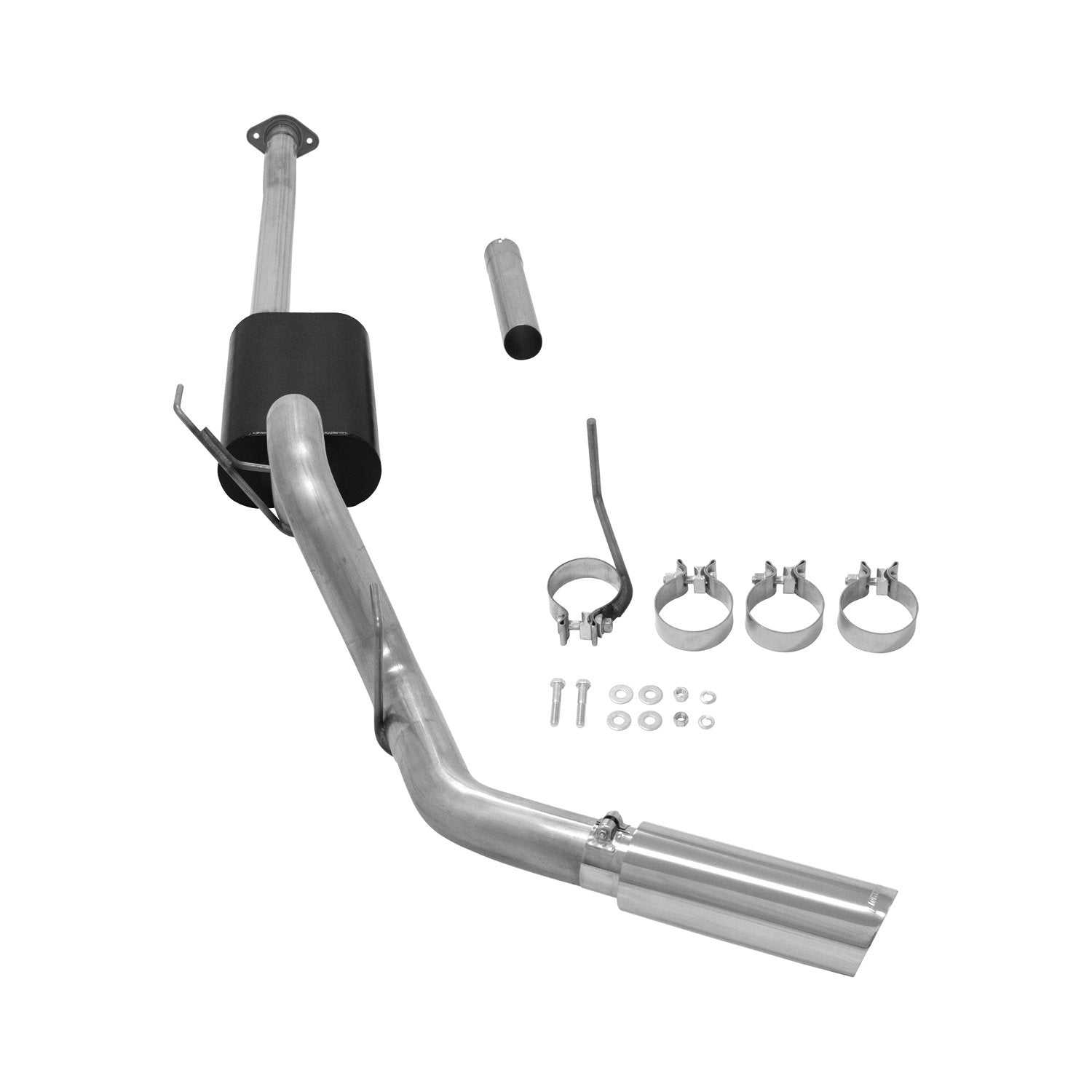 Flowmaster Force II 817727 Cat-Back Exhaust 3 Inch Stainless Steel 4 Inch Black Ceramic Coat Stainless Tips Compatible with 2015-2020 Ford F-150 2.7L 3.5L 5.0L except Standard Cab Short Bed & Raptor