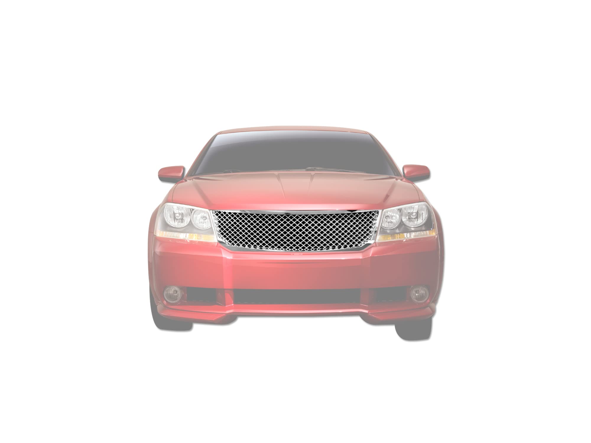 7147621 Armordillo USA Chrome Mesh Front Hood Grille Fits 2008-2009 Dodge Avenger