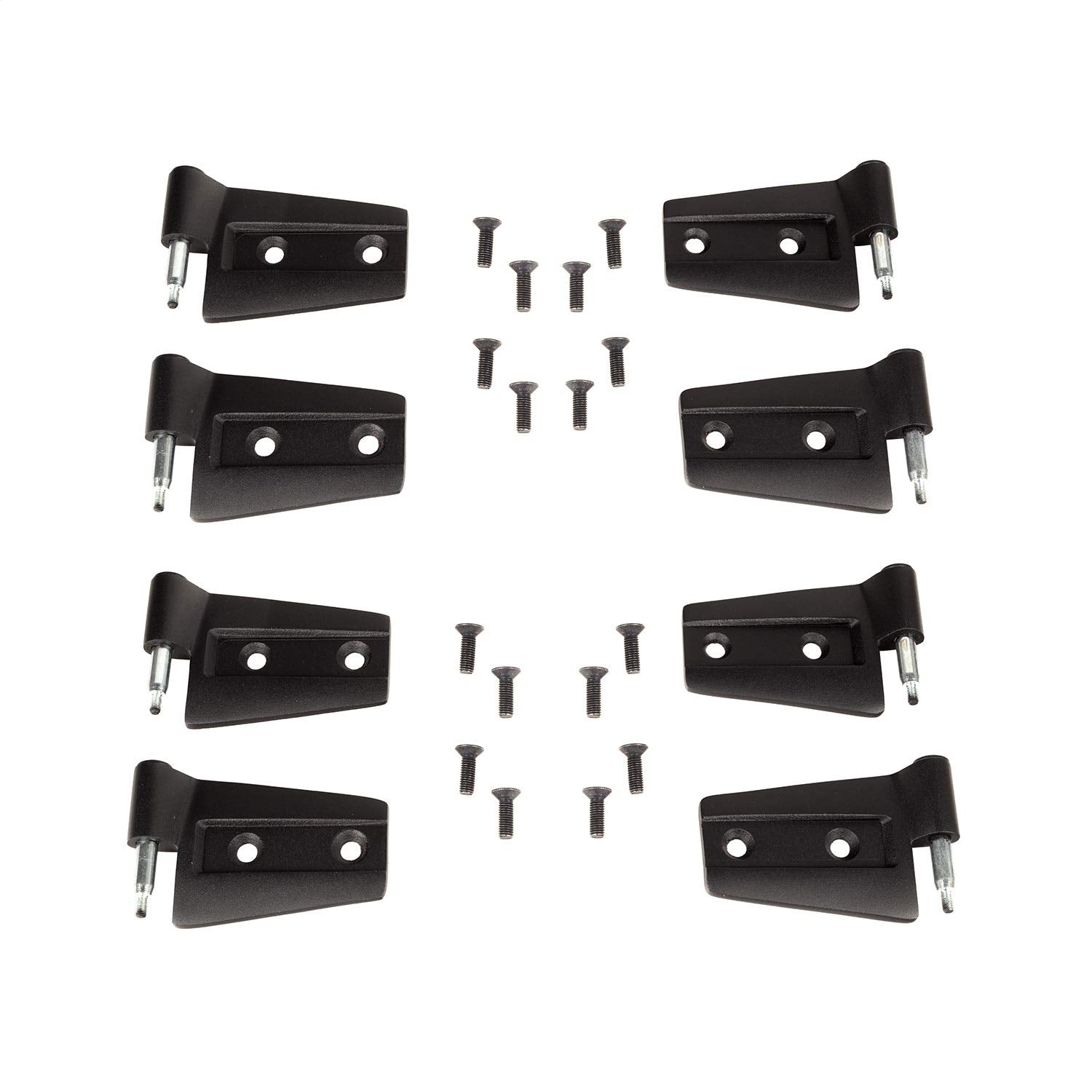 Door Hinge Kit Rugged Ridge for Jeep Wrangler JKU | Steel, Black | 11202.32 | Fits 2007-2018 Jeep Wrangler JKU 4-Door