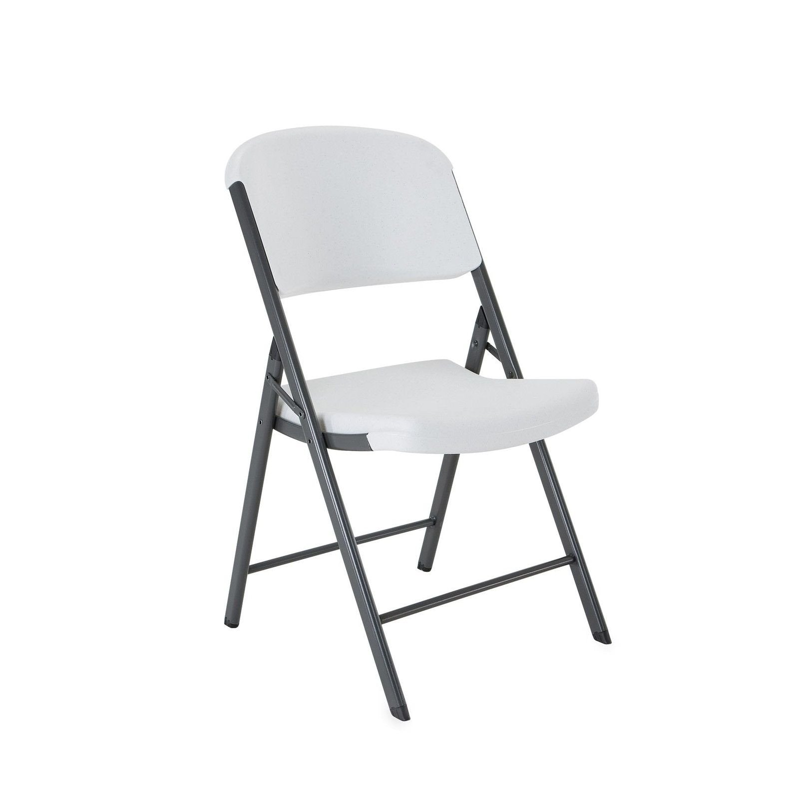 Commercial Grade LIFETIME Folding Chair, 4 Pack, White Granite