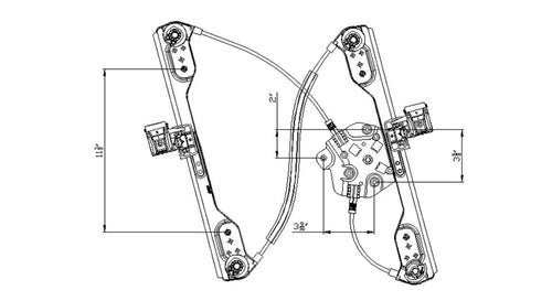 Front Right TYC 660397 Replacement Window Regulator