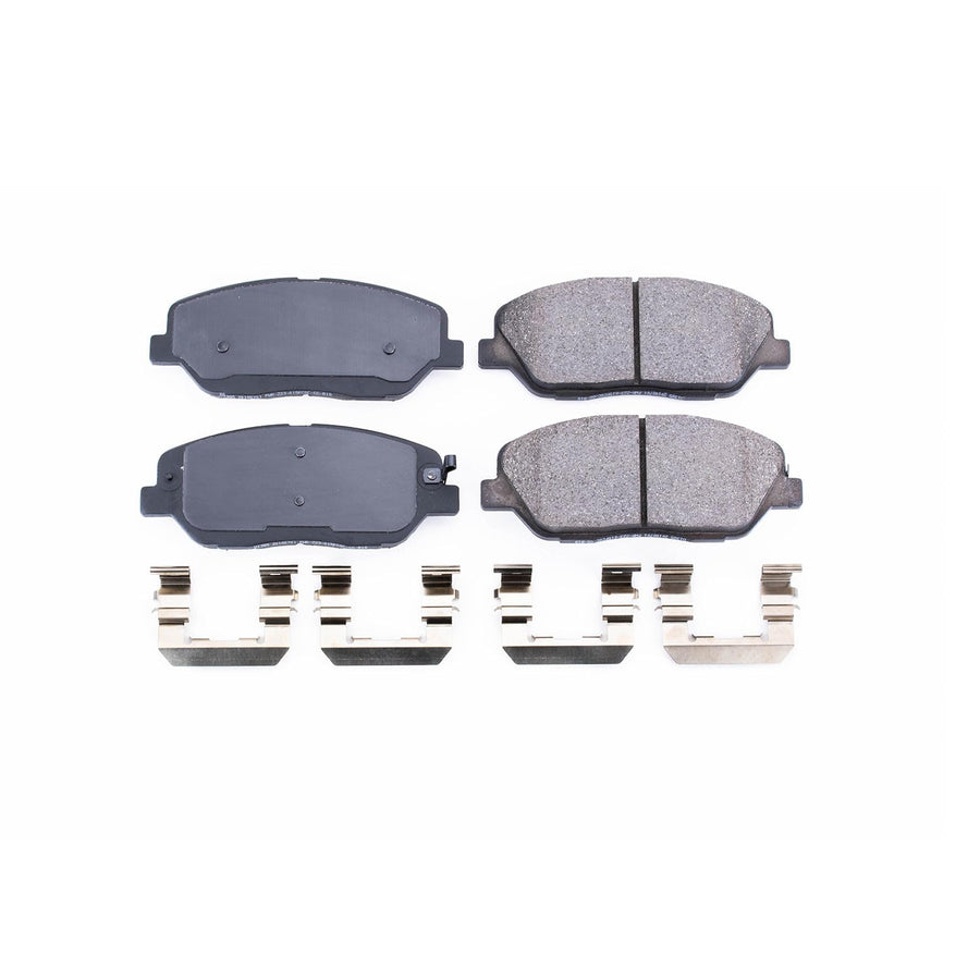 Power Stop Brake Kit Front For Kia Borrego 2009-11 - Ceramic Brake Pads With Installation Hardware, 17-1385