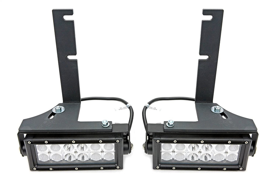 ZROADZ Rear Bumper Z381421 LED Light Bar Mounts [2] 6 in. Straight Light Bar Swivel Adjustment 8 in. Light Bracket Opening