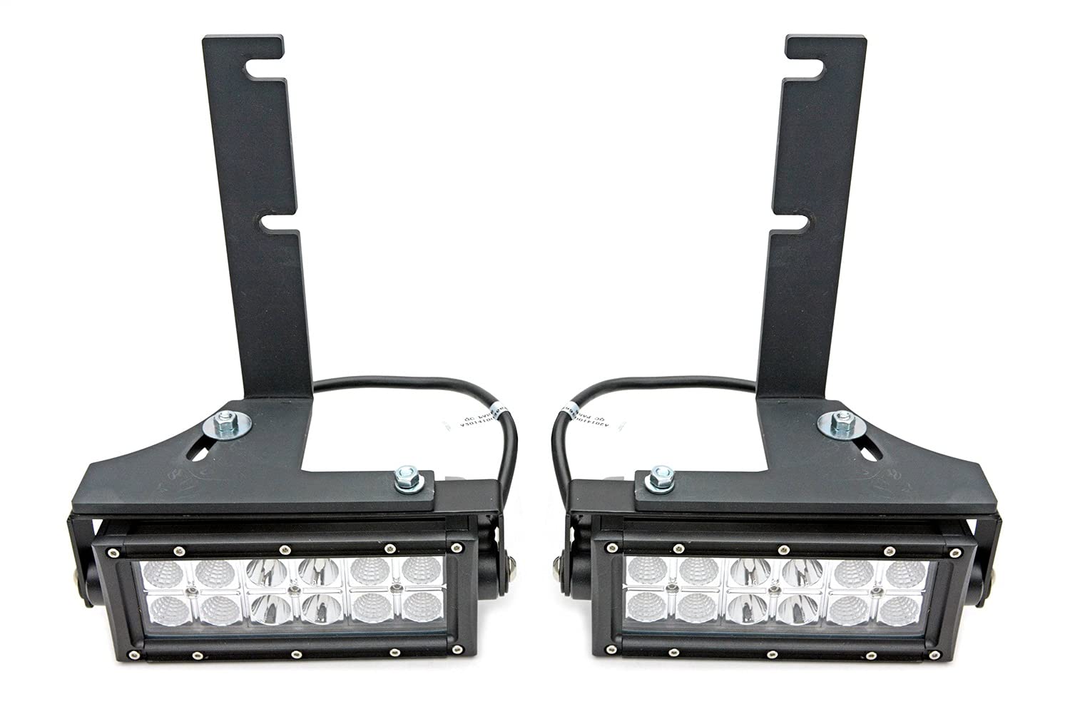 ZROADZ LED Mounting Bracket & Kit Under Rear Bumper - Compatible w/ 2014-2018 Chevrolet Silverado 1500 - with (2) 6 Inch ZROADZ LED Lights (Included) with Wiring Harness - PN Z382082-KIT, Black