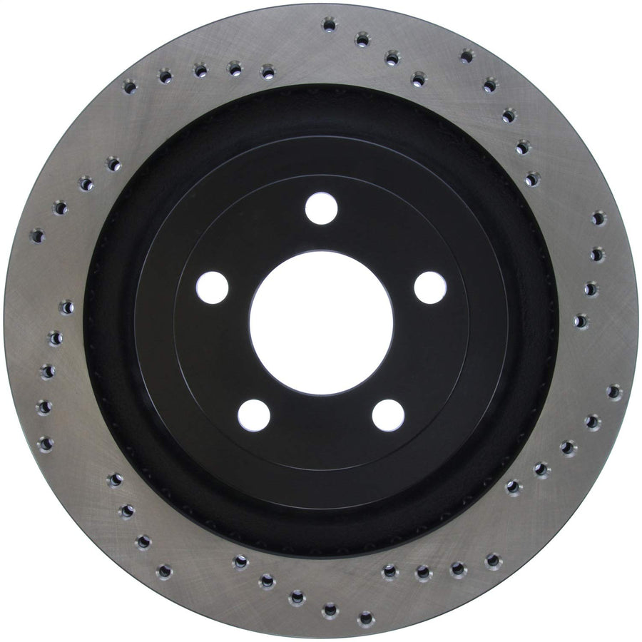 StopTech Sport 128.61109L Cross Drilled Brake Rotor (Rear Left), 1 Pack