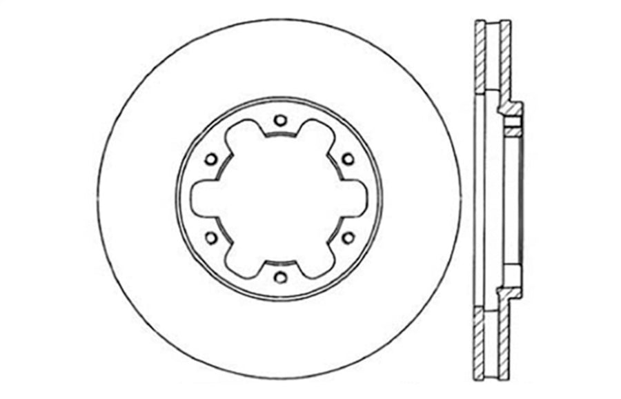 Sport Drilled/Slotted Brake Rotor StopTech 127.42063L (Front Left), 1 Pack