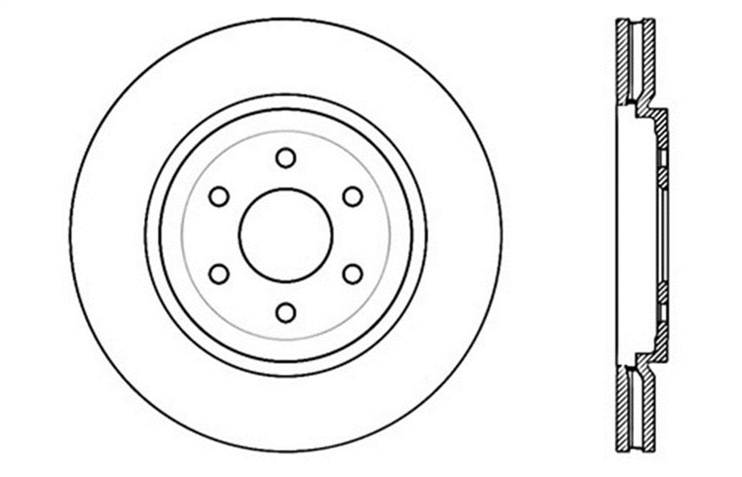 Sport Drilled/Slotted Brake Rotor StopTech 127.42102L (Front Left), 1 Pack