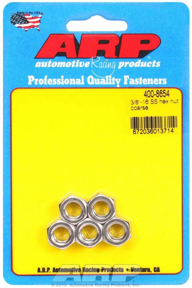 ARP 3/8-16 SS coarse hex nut kit 400-8654