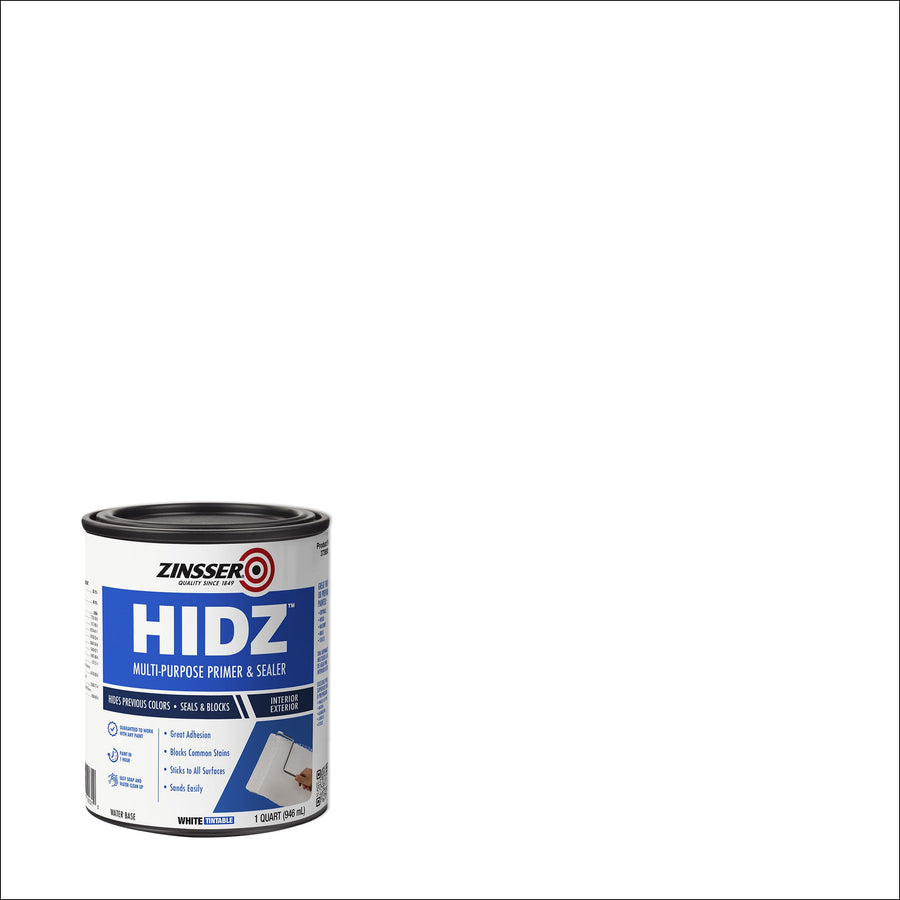 HIDZ Zinsser Multi-Purpose Primer and Sealer, Quart, Flat White