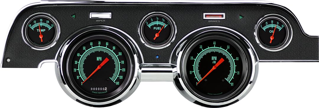 Classic Instruments G/Stock MU67GS 5 Gauge Package Black Bezel Fits 1967-1968 Mustang