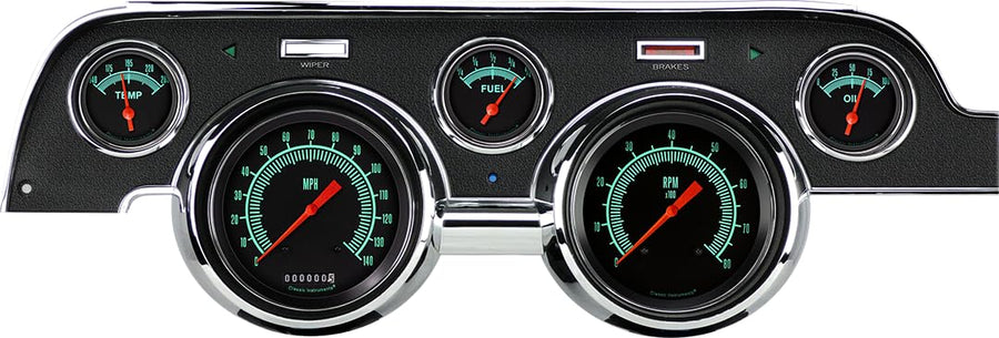 Classic Instruments G/Stock MU67GS 5 Gauge Package Black Bezel Fits 1967-1968 Mustang