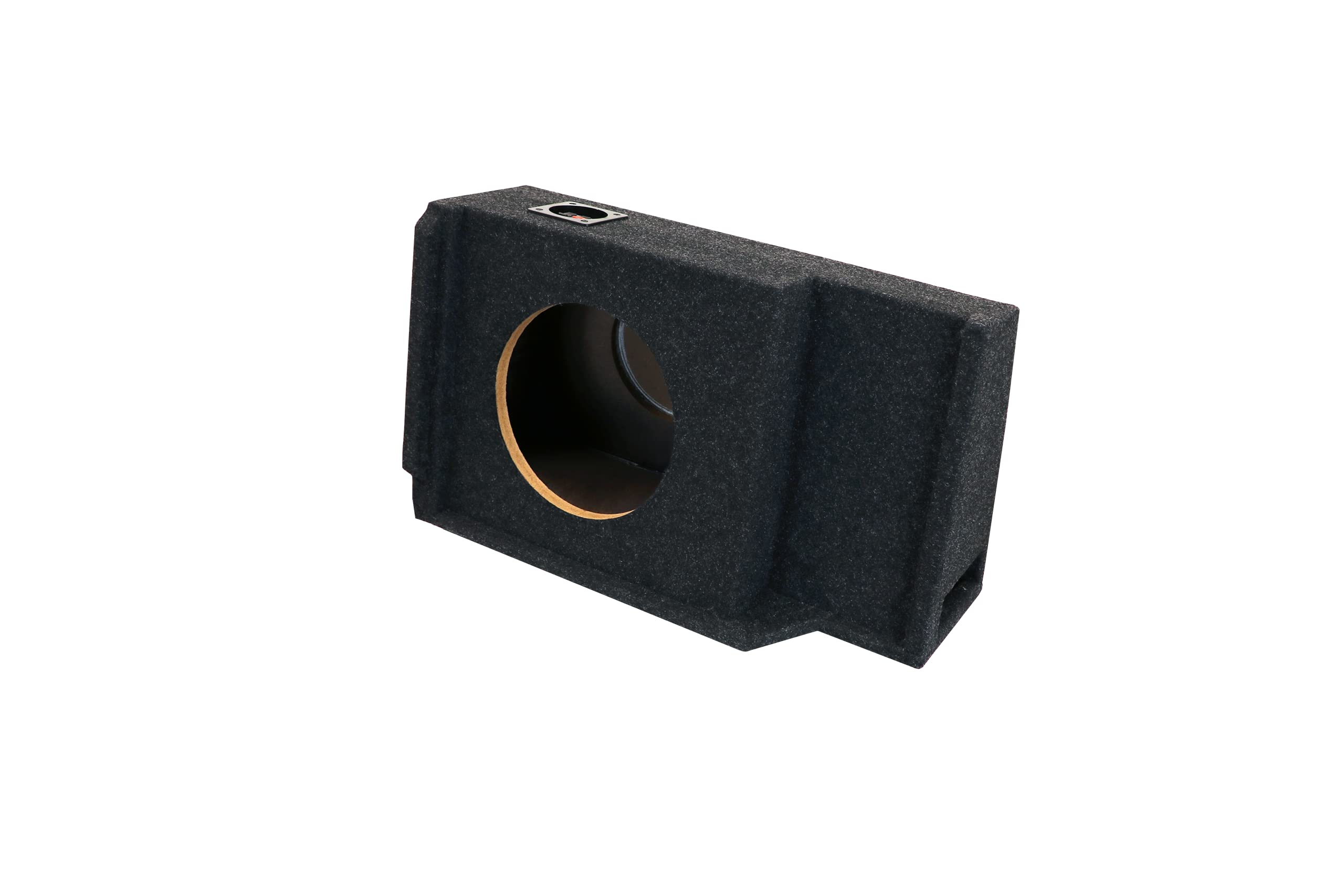 Atrend Bbox Single 10" Vented Carpeted Subwoofer Enclosure - Fits Chevrolet / GMC 1999 - 2007 Silverado / Sierra Extended Cab, Charcoal