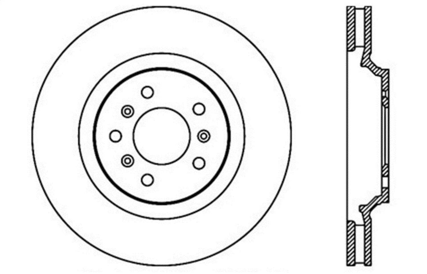 Sport StopTech 128.62099L Cross Drilled Brake Rotor (Front Left), 1 Pack