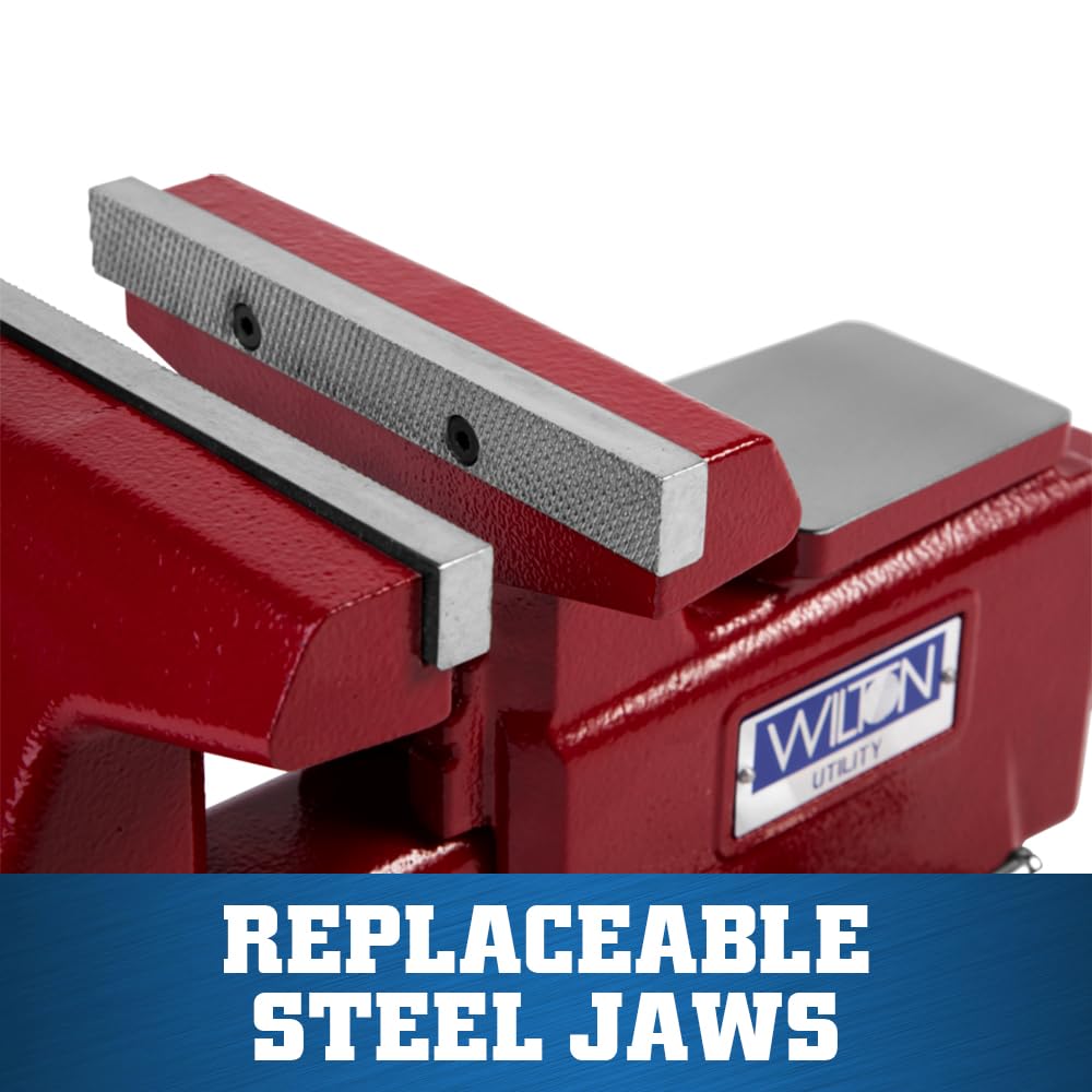 Utility Wilton Bench Vise, 6-1/2” Jaw Width, 6" Jaw Opening, 4" Throat (Model 676U)