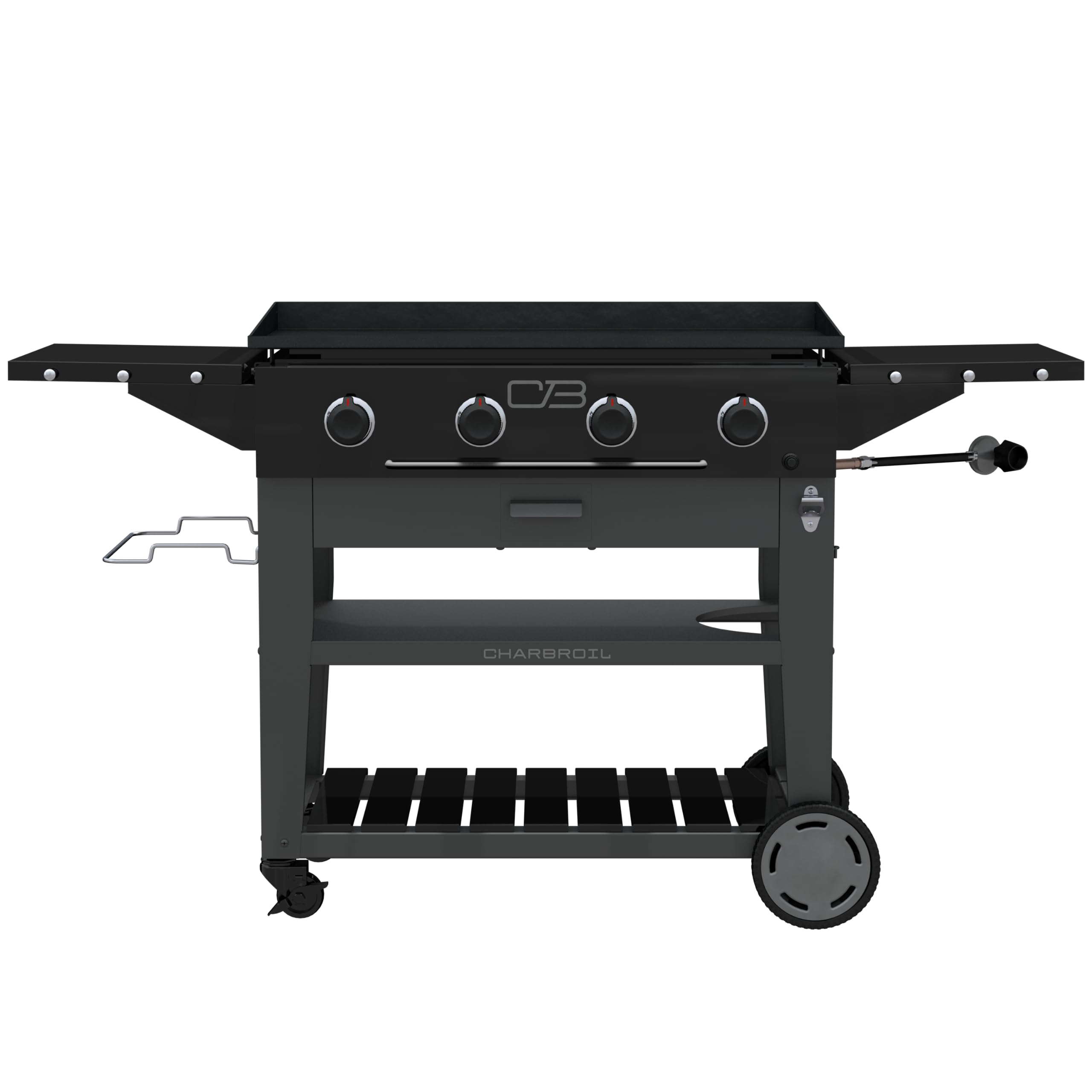 36" Charbroil® Performance Series™ Propane Gas Griddle with Cart 4 Burner Flat Top Grill, Black 463259124