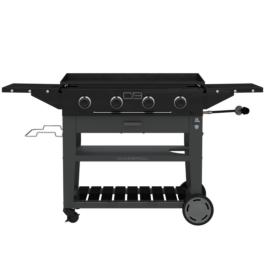 36" Charbroil® Performance Series™ Propane Gas Griddle with Cart 4 Burner Flat Top Grill, Black 463259124