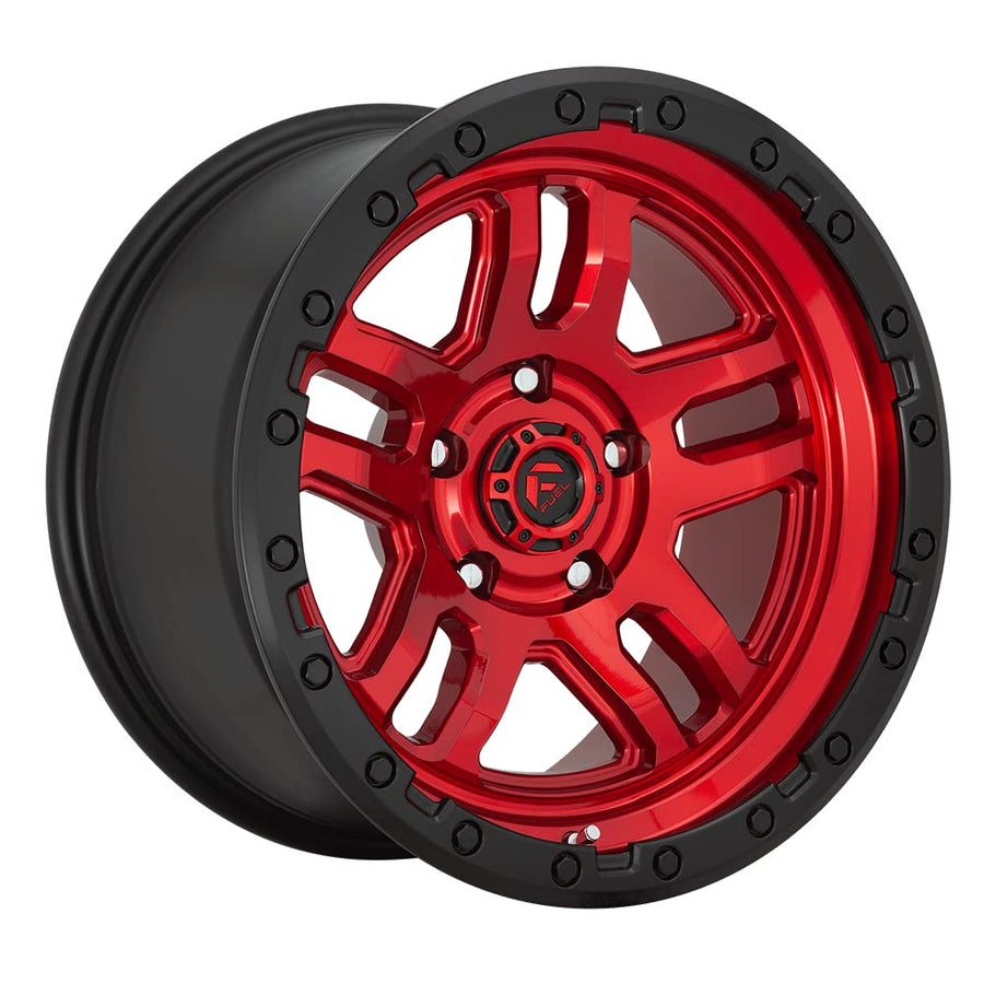 1PC Fuel D732 17X9 6X4.5 GL-RED-BBR 01MM