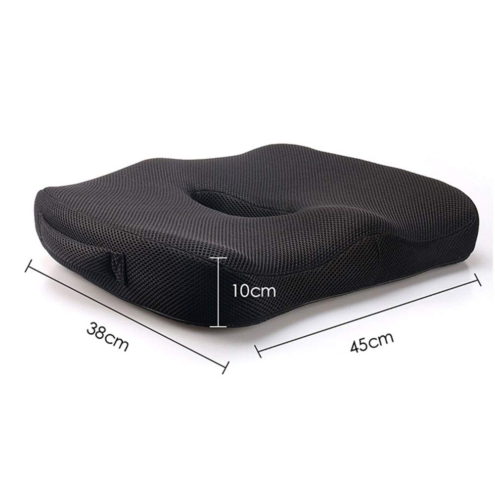 Comfortable Ganquer Seat Memory Foam Hollowed Out Office Chair Pain Relief Home Anti Slip Soft Breathable Portable Slow Rebound Ergonomic Removable Pad(2)