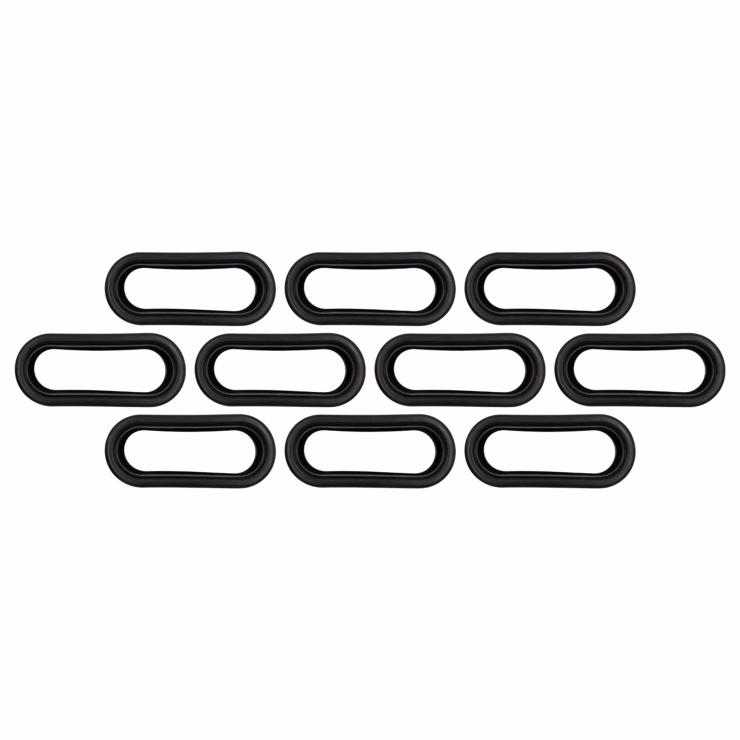 Heise Metra Trailer Grommet 6 Inch Oval Rubber - 10 Pack