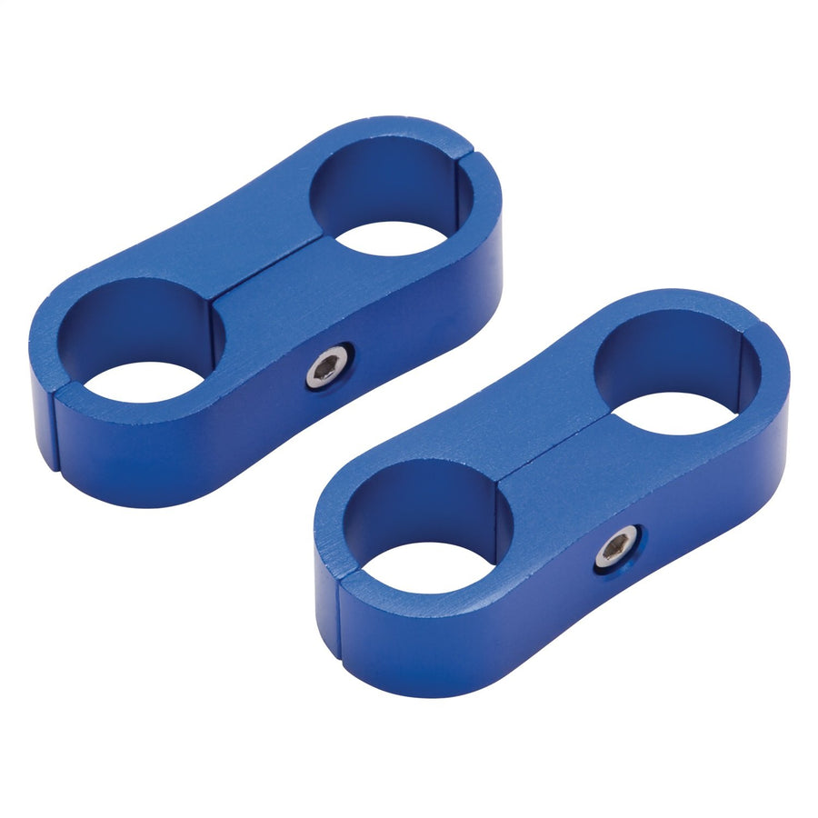 Hose Separator Edelbrock 654312 For -8 Braided Blue Anodize