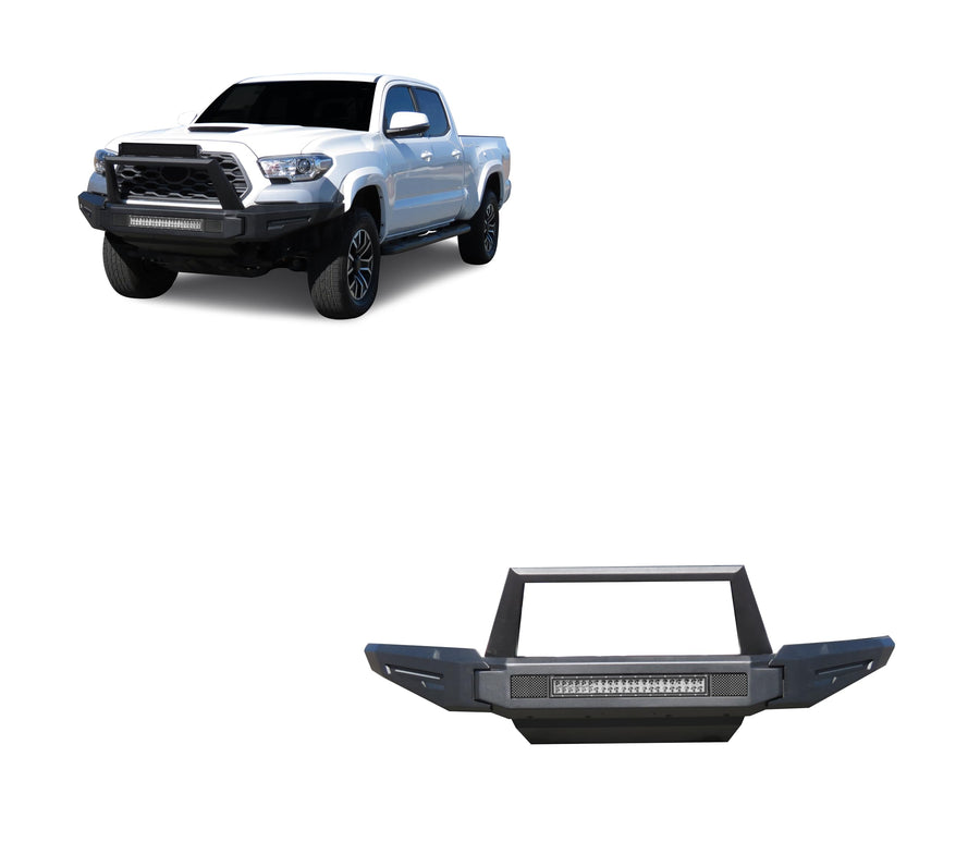 Modular Black Horse Armour II Heavy Duty Front Bumper Matte Black Compatible with 2016-2023 Toyota Tacoma-AFB-TA21-K1