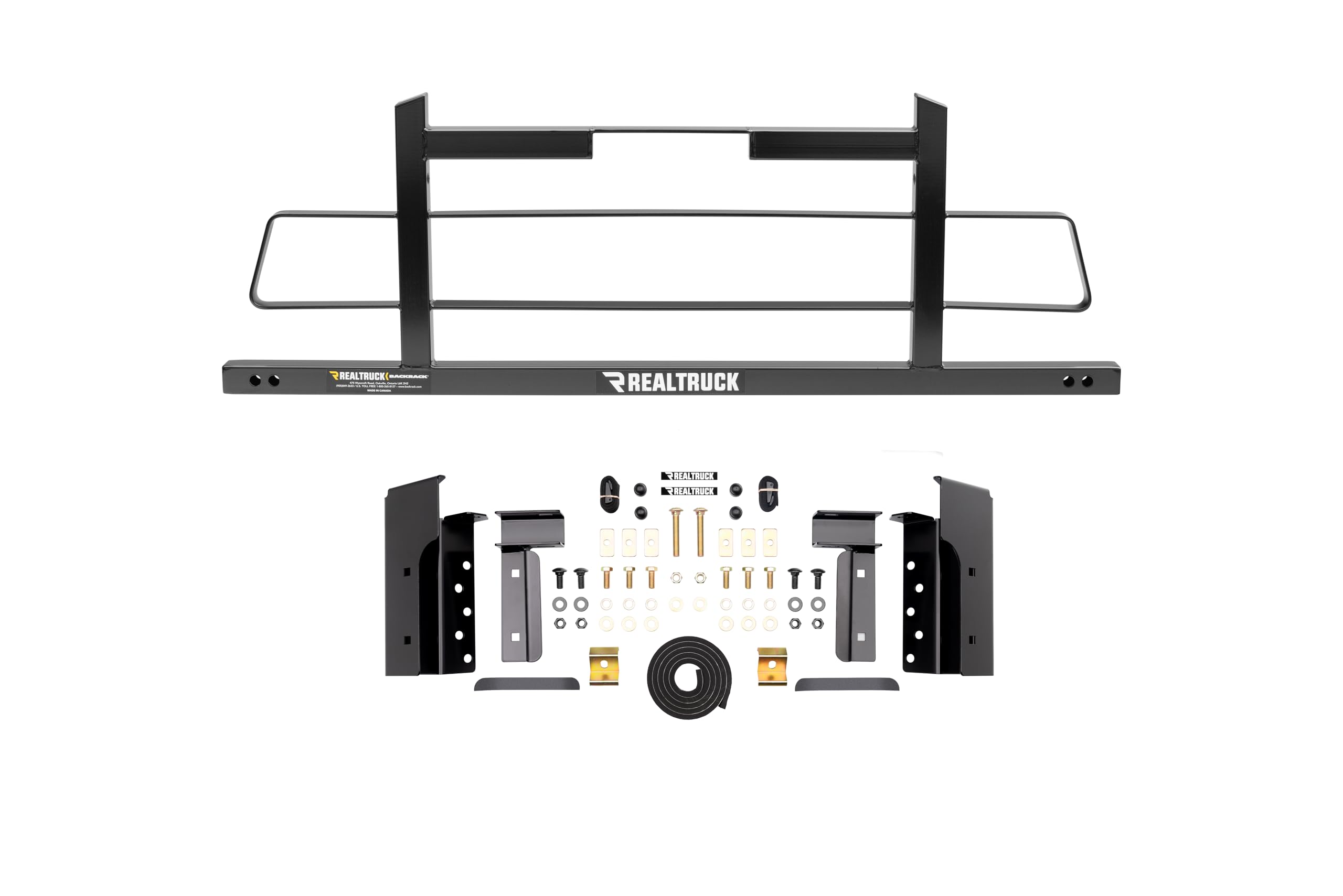 BACKRACK RealTruck Hardware Kit for use w/Wide-Top Tonneau, Black, No Drill | 50327 | Fits 2015-2023 Toyota Tacoma; 2005-2015 Toyota Tacoma w/Utility Track System