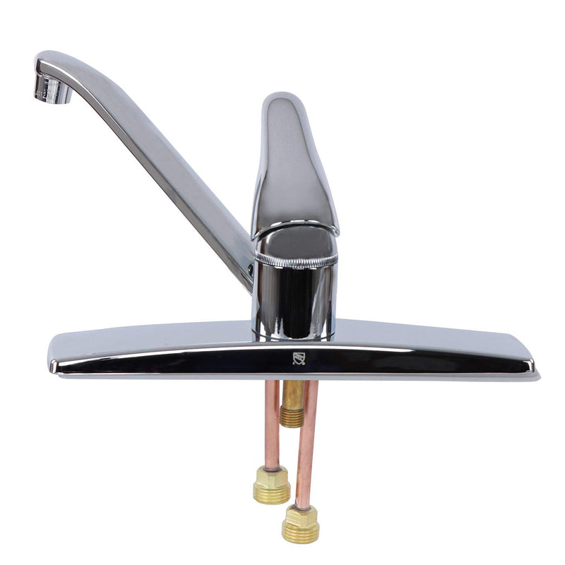 SL801F-4 Empire Faucets 4-Hole Metallic Single Lever Kitchen Faucet with D-Spout Blade Handle & Sprayer - Chrome