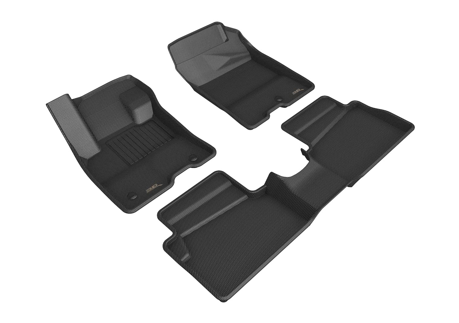 Kagu Floor Mat 3D MAXpider Custom Fit (Black) Compatible with Ford Maverick Hybrid 2022-2024 - Full Set