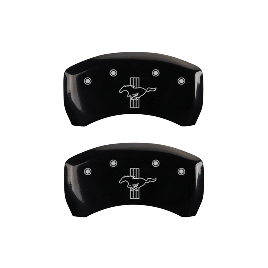 Caliper Covers MGP 10010RMBPBK with Black Powder Coat Finish, (Set of 2)