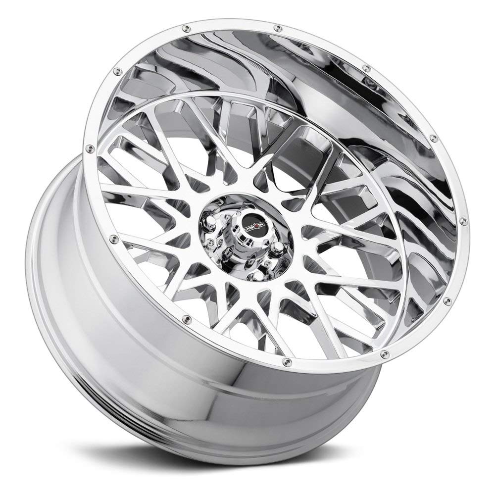 20x10 Vision Rocker 412 5x5" -25mm Chrome Wheel Rim 20" Inch