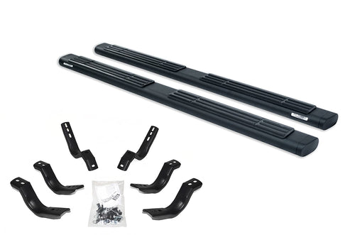 Go Rhino 6" OE Xtreme Sidesteps & Brackets | Galvanized Steel, Cab Length, Textured Black | 686443280T | Fits 2024 Toyota Tacoma Double Cab