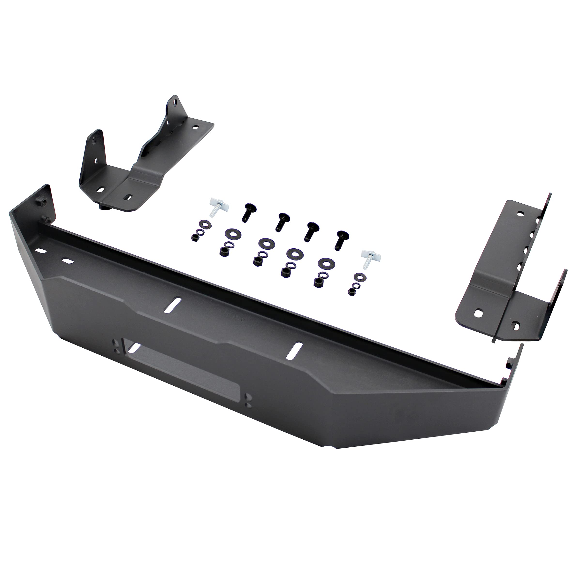 3100 Series Go Rhino Winch Tray Kit | Mild Steel, Textured Black | 31761T | Fits 2019 - 2021 Chevrolet Silverado 1500; 2022 Chevrolet Silverado 1500 LTD