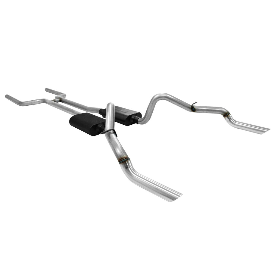 Flowmaster American Thunder 817139 Crossmember-Back Exhaust Kit 2.5 Inch Stainless Steel 304 Stainless Angle Cut Tips Compatible with 1969 Chevy Camaro and Pontiac Firebird with V8 engine