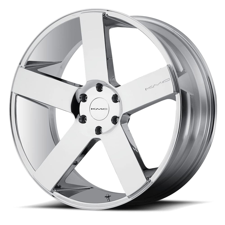 KMC Wheels KM690 5 Satin Black Wheel with Painted Finish (22x9"/6x139.7mm, +30mm offset)