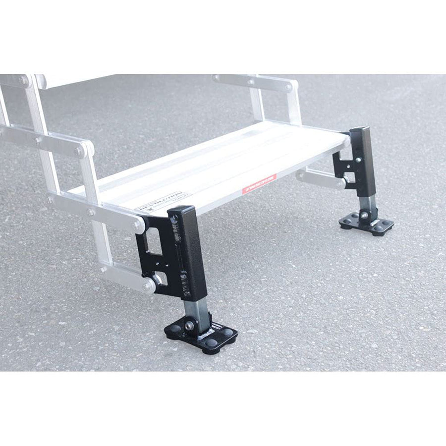 Lightweight Aluminum Torklift International A8000 Adjustable All Terrain Landing Gear for Glowstep Vehicle Stair Systems, Black