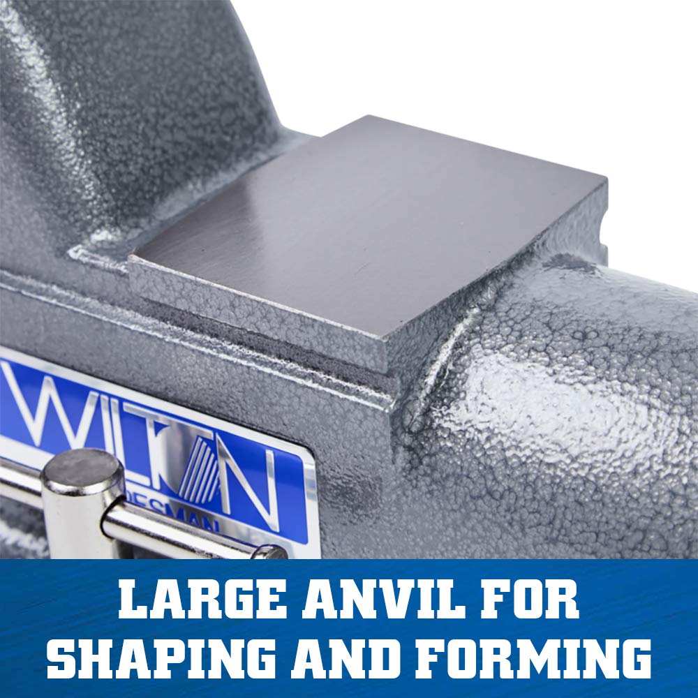 Wilton Bench Tradesman Vise, 6-1/2" Jaw Width, 6" Max Jaw Opening, 4" Throat (Model 1765)