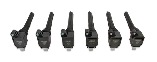 6-Pack MSD 827063 Ignition Coils, Black