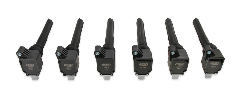 6-Pack MSD 827063 Ignition Coils, Black