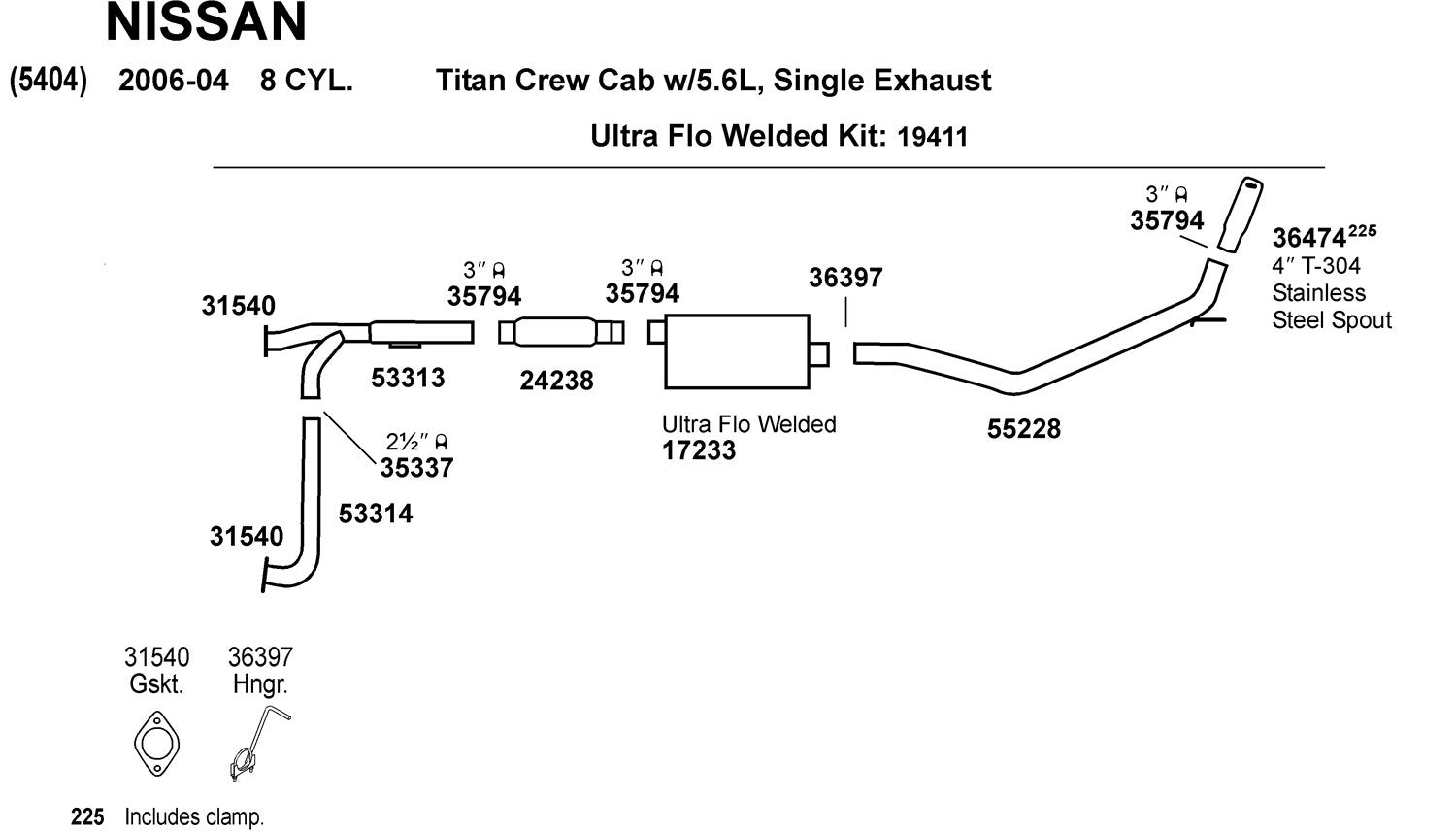 Dynomax 24238 Race Bullet Exhaust Resonator for Nissan TITAN